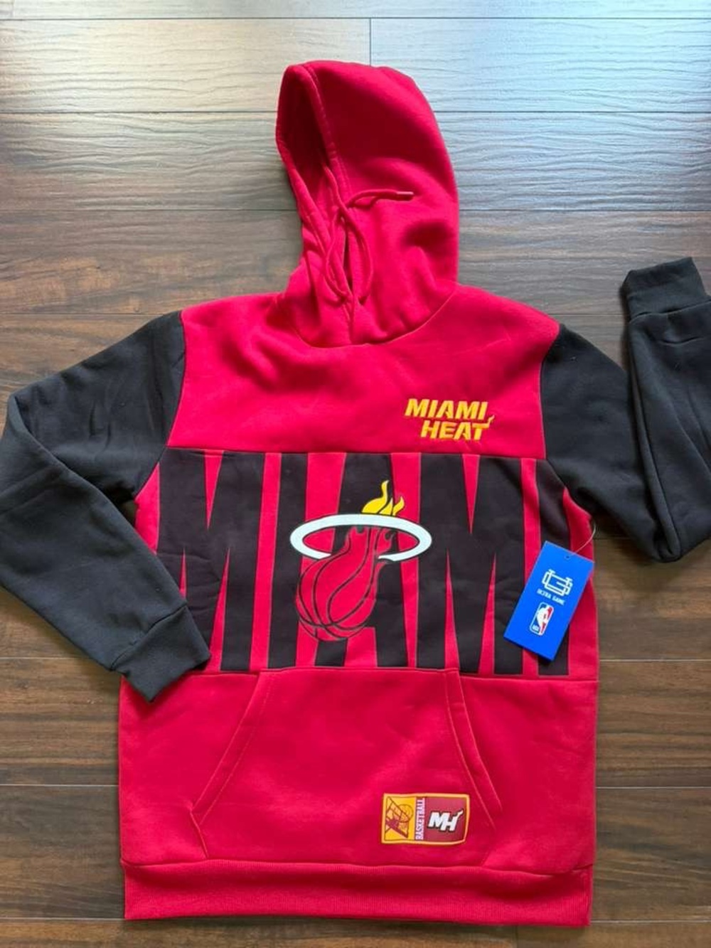 NBA Miami Heat Red and Black Hoodie